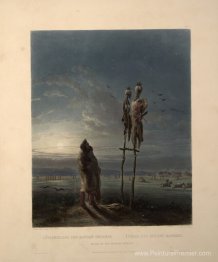 Idoles des Indiens Mandan, planche 25 du volume 2 de «voyage à l