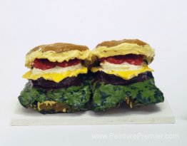 Deux cheeseburgers, avec tout (doubles hamburgers)
