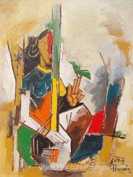 Dame avec veena
