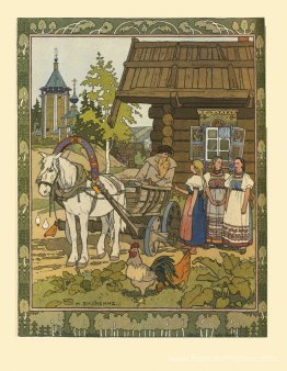 Illustration de l'histoire de la fée russe "Feather of Finist Fa
