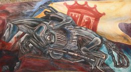 Murale de plafond des cabanes de l'hôpital
