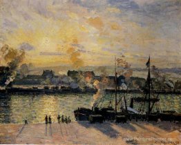 Sunset, le port de Rouen (bateaux à vapeur)