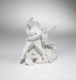 Nymphe et satyre