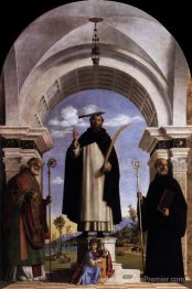 Saint-Pierre Martyr avec Saint-Nicolas de Bari, Saint-Benoît et