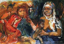 Femme arabe et enfant
