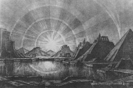 Paysage avec lac