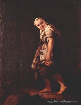 Une fille de berger avec un panier