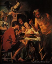 Satyre et paysanne