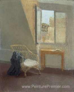 Un coin de la chambre de l'artiste à Paris