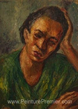 Femme reposant