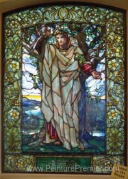 Sermon sur le mont (fenêtre en verre taché dans l'église de la r