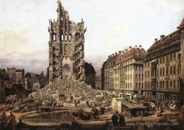 Les ruines de l'ancien Kreuzkirche, Dresde
