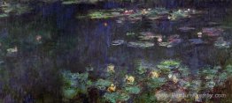 Lys d'eau, réflexion verte (moitié droite)