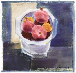 Nature morte avec bol de grenades