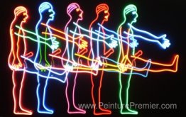 Cinq hommes en marche