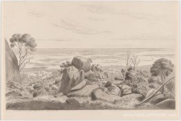 Vue de Geelong, de la baie de Corio et des têtes en retrait de l