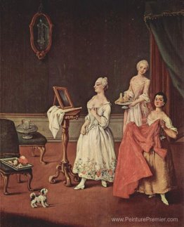 Dame à sa toilette