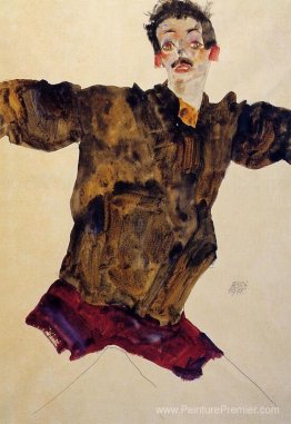 Autoportrait avec des bras tendus
