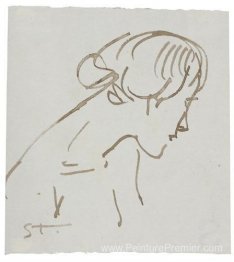 Profil d'encre femme