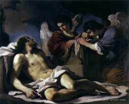 Le Christ mort a pleuré par deux anges