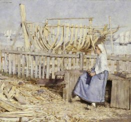 La cour du constructeur de bateaux, à cannette, Brittany