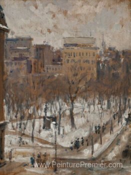 Carré à Paris, temps enneigé