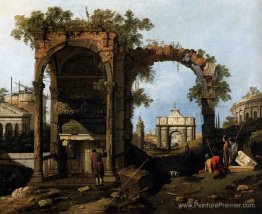 Capriccio avec des ruines et bâtiments classiques