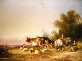 Herders se reposant au déjeuner