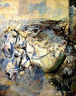 Deux chevaux blancs