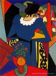 Femme sur un balcon