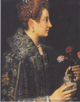 Portrait d'une jeune femme de profil