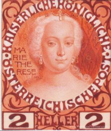 Conception pour le timbre anniversaire autrichien avec l'impérat