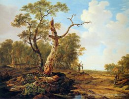 Paysage avec arbre mort
