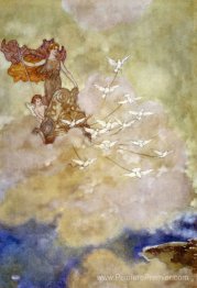 Vénus dans son char - de la tempête