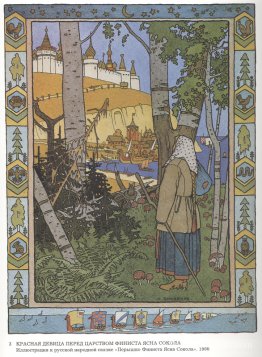 Illustration de l'histoire de la fée russe "Feather of Finist Fa
