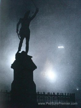 Statue de Marshall Ney dans le brouillard