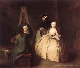 Le peintre dans son studio
