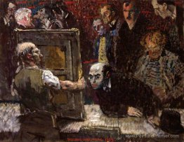 Le jury de sélection du nouveau Club d'art anglais, 1909