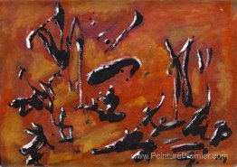Composition abstraite rouge