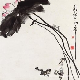 Lotus et grenouilles