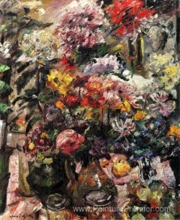 Nature morte avec les chrysanthemums et Amaryllis