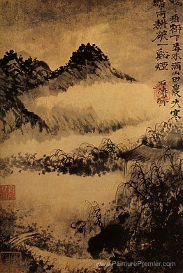 Non loin du mont Huang, le buffle dans le champ de riz