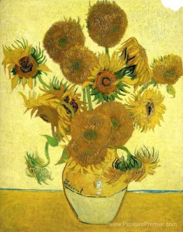 Nature morte - Vase avec quinze tournesols