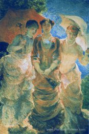 Trois dames avec du parasol (alias trois grâces)