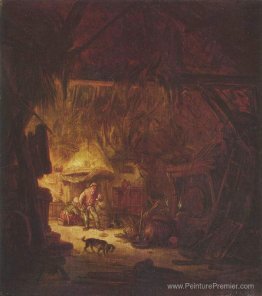 Intérieur d'une maison paysanne