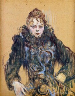 Femme avec un boa noir