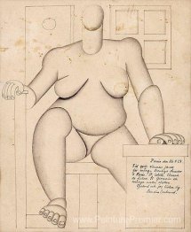 Femme cubiste assise