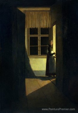 Femme avec un chandelier