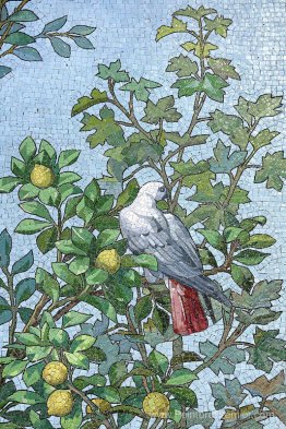 Mosaïque - salle à manger de la bibliothèque Sainte-Barbe, Paris