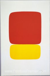 Rouge sur jaune de la suite de vingt-sept lithographies de coule